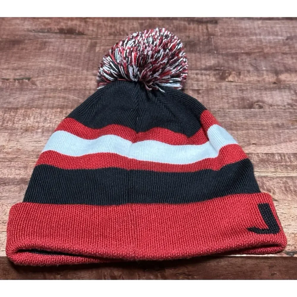 Jordan Go 2-3 Stripe Pom Beanie Hat